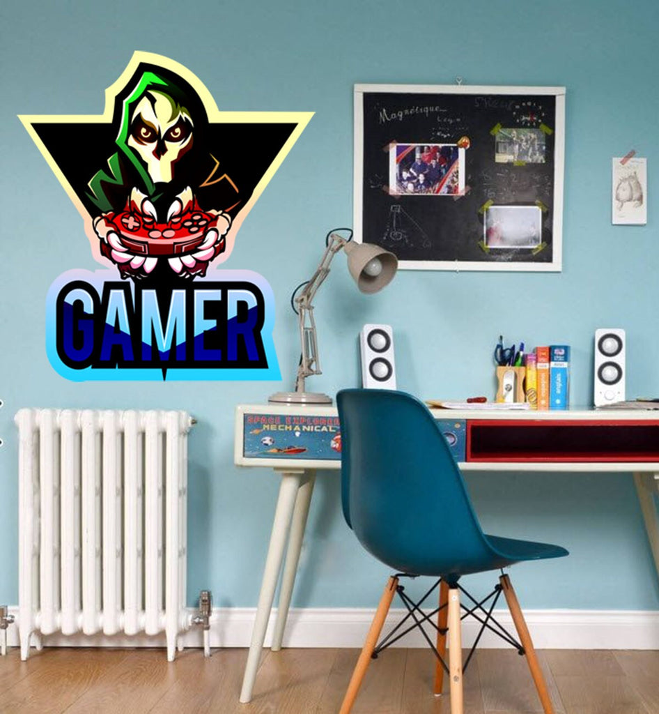 Game Vinyl Wall Decal Quotes, Skull The Joker Skeleton Stickers Mural Vinyl, Premium Quality Vinyl Stickers - GD525