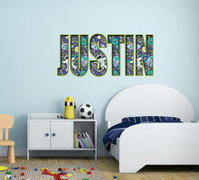 Load image into Gallery viewer, Space Planets Custom name wall decal, personalized sticker, personalized decal, nursery decal baby boy stickers, baby girl decal GD452