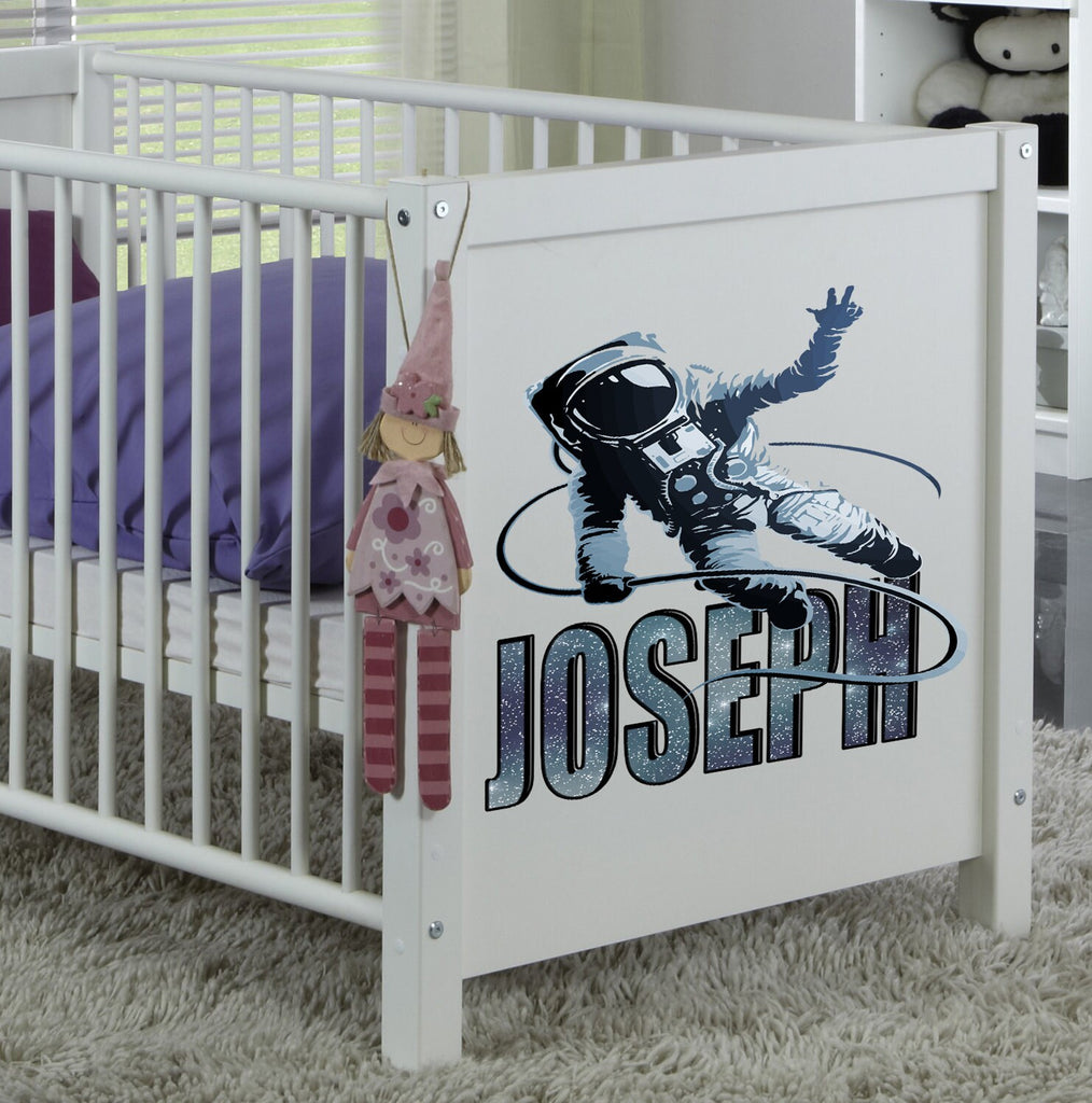 Space Cosmonaut Custom name stickers boy, personalized sticker, nursery decal baby boy stickers GD455