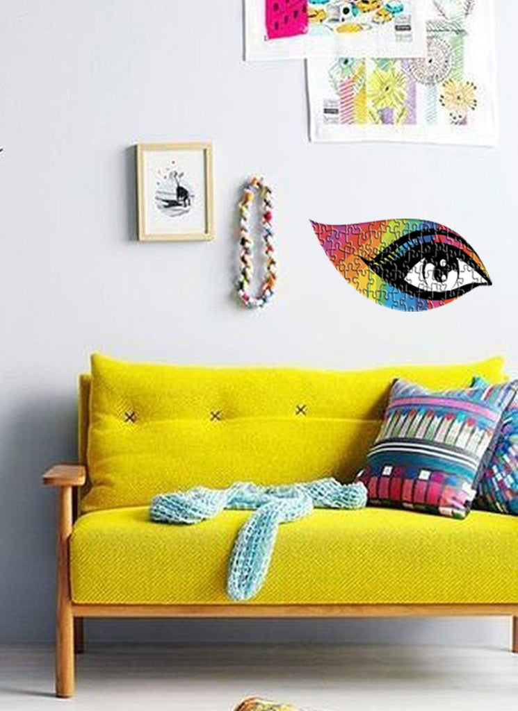 Wall decal art stickers Eye, Wall sticker Rainbow Eye decor, Puzzle vinyl sticker, baby stickers Eye Puzzle decal, evil eye wall decor,GD545