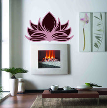 Load image into Gallery viewer, Lotus Flower Wall Decals, Custom Wall Decals, Arts Murals for Bedrooms Living Rooms, Yoga Room, Lotus sticker, Lotus Flower Wall Art-GD563