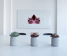 Load image into Gallery viewer, Lotus Flower Wall Decals, Custom Wall Decals, Arts Murals for Bedrooms Living Rooms, Yoga Room, Lotus sticker, Lotus Flower Wall Art-GD563