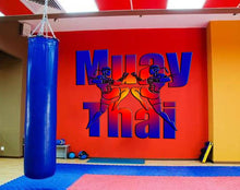 Load image into Gallery viewer, Vinyl Wall Decal Fight Club Kickboxing MMA Fighters Gym Sport Sticker Mural Large Decor, Kick Boxing Martial Arts Box Customized Name -GD565