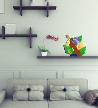 Load image into Gallery viewer, Wall decal art stickers Boho Woman, Wall sticker Bohemian style decor, Boho Girl vinyl sticker, baby stickers Flower decal Boho Plant-GD568