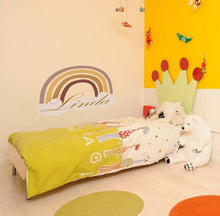 Load image into Gallery viewer, Boho Rainbow Custom Name Wall Decal Girls Wall Decor, Custom Name Removable Nursery Wall Decal for Girls Mural Wall Decal for Kids-GD572