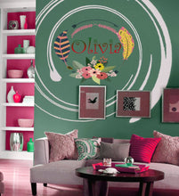 Load image into Gallery viewer, Custom Vinyl Sticker, Flower Wall Decor for Living Bedroom Room House Wall Decals Just Breathe Art Decor-GD575
