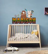 Load image into Gallery viewer, Classic Art Wall Sticker Lovely Forest Bear Wall Stickers Nursery Woodland Tribe Animals with Arrows Decals for Kids-GD577