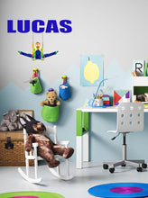 Load image into Gallery viewer, Artistic gymnastics Athlete Polygonal Wall decal customize name, Gymnastics Polygonal Wall stickers, Gymnastics Wall Decal, GD587