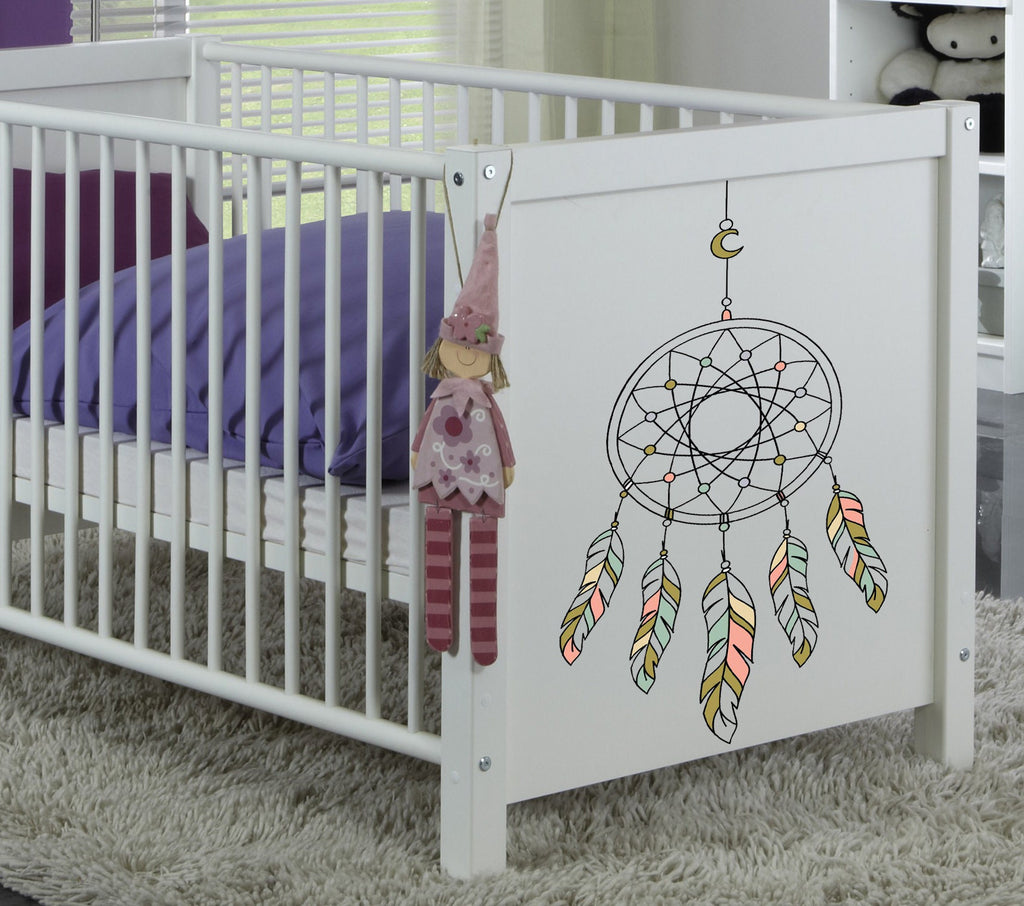 Wall decal art stickers Boho Dreamcatcher, Boho Dreamcatcher Wall Decal, Boho vinyl sticker, baby stickers, baby girl decal-GD485