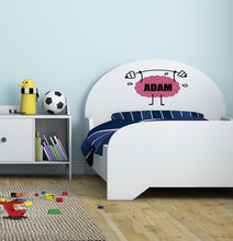 Load image into Gallery viewer, Vinyl Wall Art Decal Brain Muscle Barbell Wall Decal Customize Creative Desgin for Home Fitness club, GYM, Decoration Sticker-GD596