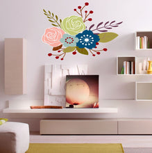Load image into Gallery viewer, Vintage Peony Wall Decal Flowers Leaves Peel Stick Wall Decal Sticker Nursery Decor,Bedroom Living Room Art,custom stickers GD600