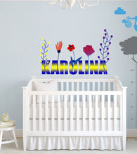 Load image into Gallery viewer, Wall Decals for Nursery Decor -Custom Vinyl Sticker, Flower Wallpaper Stick and Peel -Mural for Living Room Decoration-GD605