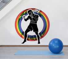 Load image into Gallery viewer, Wall Decal Art Boxing Fight Vinyl Wall Sticker Gym Boxer Sports Wall Decal Boys Bedroom Home Decor Exercise Room Decoration Removable-GD610