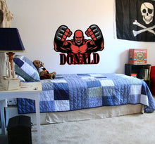 Load image into Gallery viewer, Custom Boxer Wall Decal Personalized Sports Vinyl Sticker Boxing Gym Kids Room Decor, Personalized Sport Wall Decals Boxing Boxer - GD613