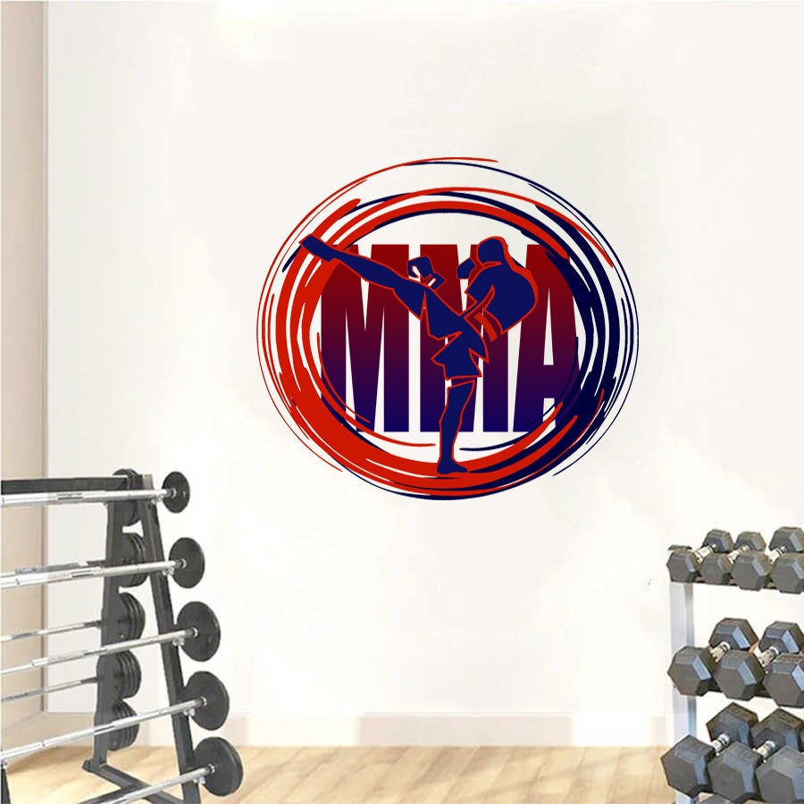 Vinyl Wall Decal Mixed Martial Arts Fighting Fighter MMA Sports Gym Stickers Mural Large Decor-GD624