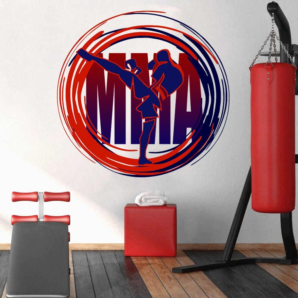 Vinyl Wall Decal Mixed Martial Arts Fighting Fighter MMA Sports Gym Stickers Mural Large Decor-GD624