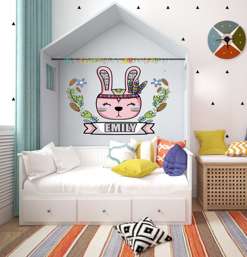 Woodland Forest Animals Kids Wall Decals -Baby Nursery Toddler Room Wall Decor Boys & Girls Wall Stickers, Bedroom Decoration- GD643