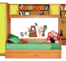 Load image into Gallery viewer, Cartoon Tribal Animals Vinyl Wall Sticker For Kids Room Decoration Babys Bedroom Decor Decals Stickers Bear Art Wallpaper-GD515