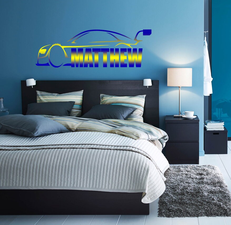 Wall decal art stickers Racing Car, personalized sticker, personalized decal, Motor races, nursery decal baby stickers, art decal Car