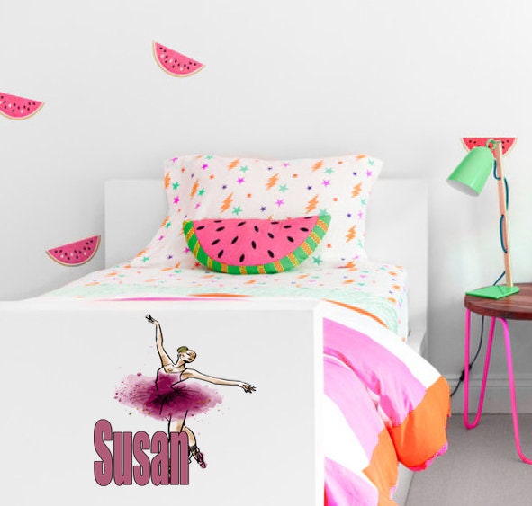 Ballerina Custom name wall decal, personalized sticker, personalized decal, wall sticker Dancer decor, Ballet dancer vinyl Ballet sticker