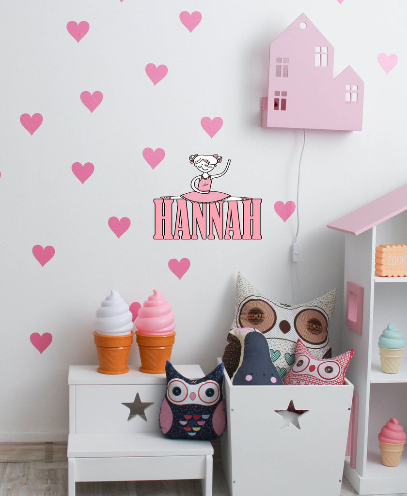 Ballerina Custom name wall decal, personalized sticker, personalized decal, wall sticker Dancer decor, Ballet dancer vinyl Ballet sticker