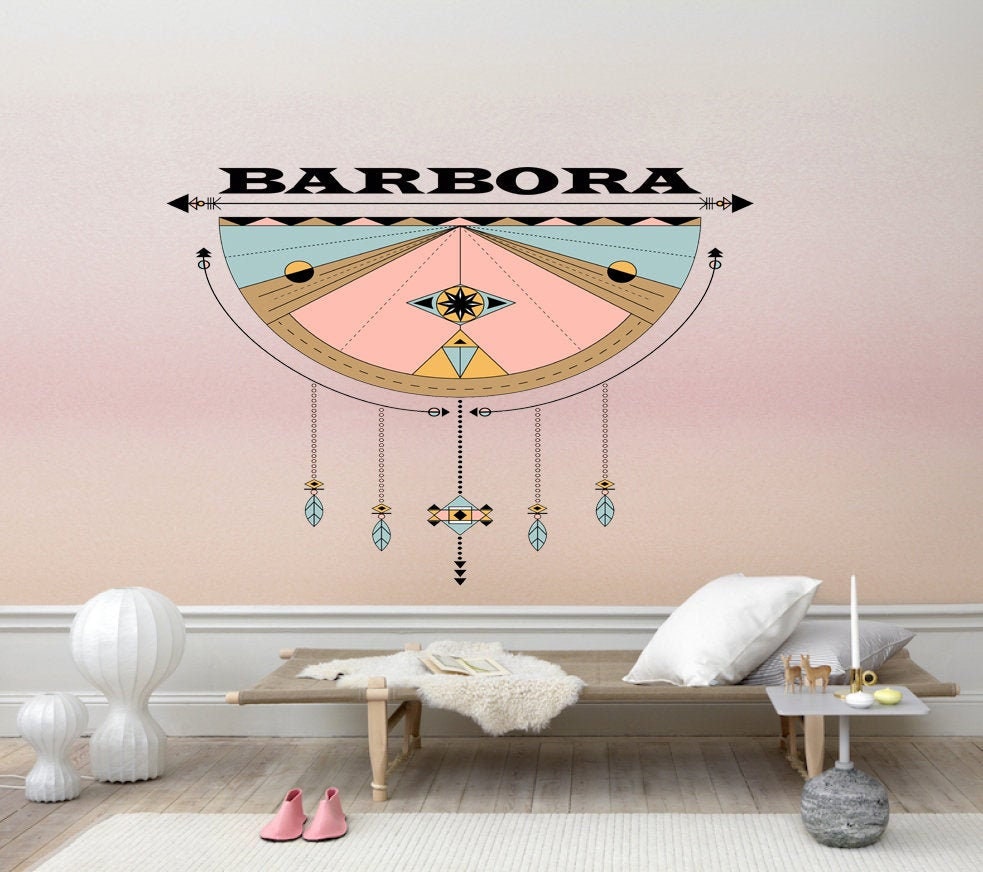Boho Mandala Wall Decal Mandala Wall Stickers Lotus Mandala Decals for Walls Flower Wall Sticker, Wall Decals for Bedroom Living Room-GD590