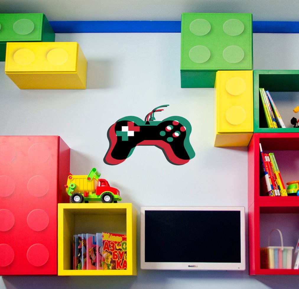 Video Game Joystick Gaming Vinyl Sticker Decal - Room Decor Wall Art Mural Home Decoration Bedroom - GD528