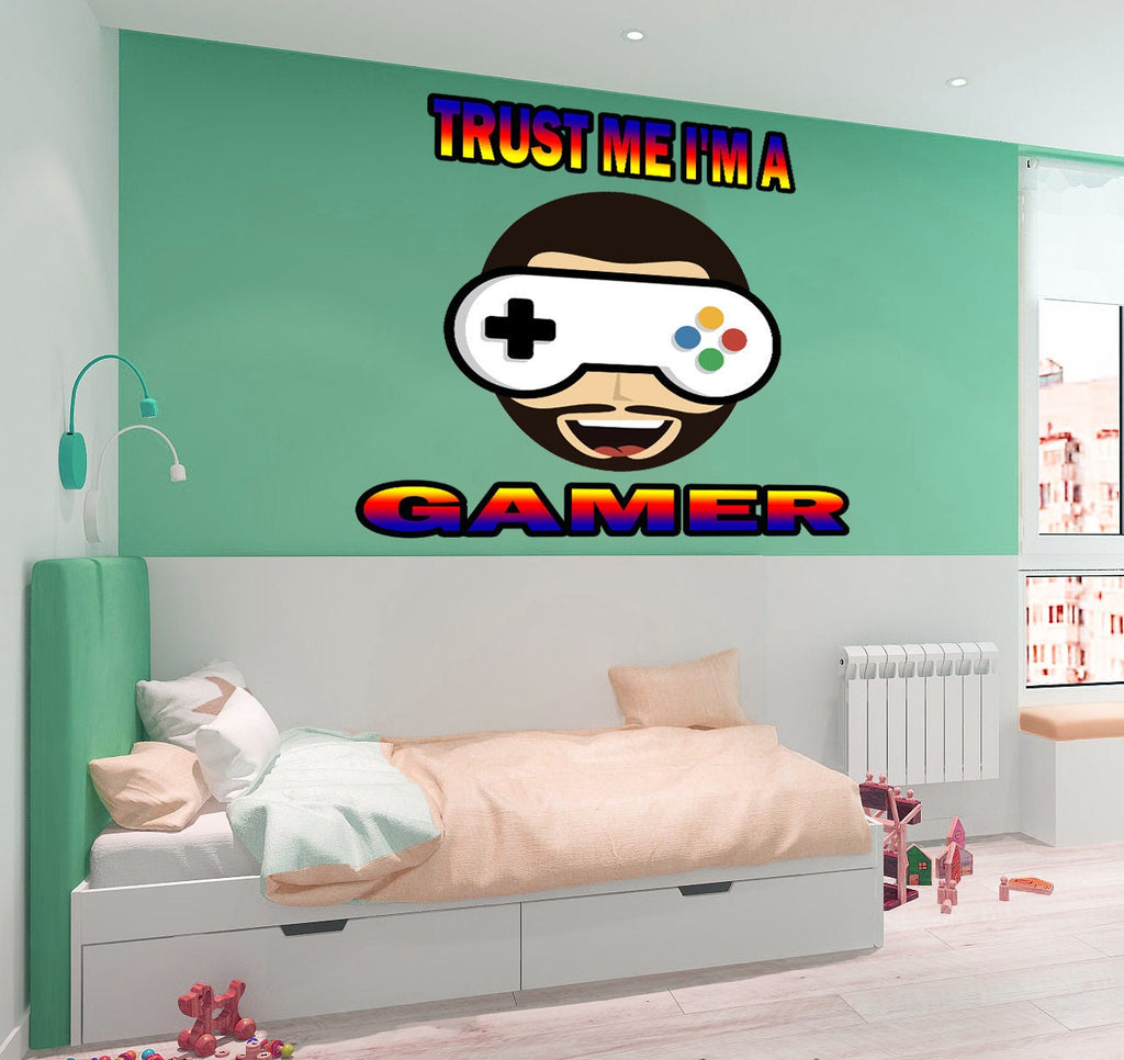 Game Room Decor, Boys Room Decorations for Bedroom, Video Game Room Wall Stickers, Wall Art for Kids Men Playroom Living Room-GD533