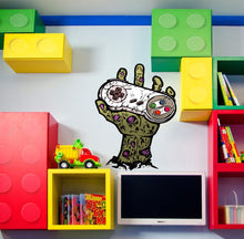 Load image into Gallery viewer, Zombie hand game controller Wall Decal, Zombie hand game controller Wall stickers, zombie xbox joystick decal, Video Game Wall Decals- GD538