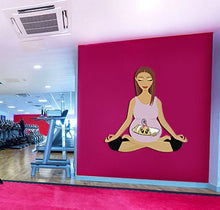 Load image into Gallery viewer, Wall decal art stickers Meditation Pregnant, Wall sticker Gravid decor, Meditation Relax Yoga vinyl sticker, stickers Pregnant girl decal