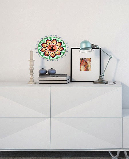 Wall decal art stickers Meditation Mandala, Wall sticker Mandala decor, Meditation Relax Yoga vinyl sticker, stickers Namaste decal, GD688