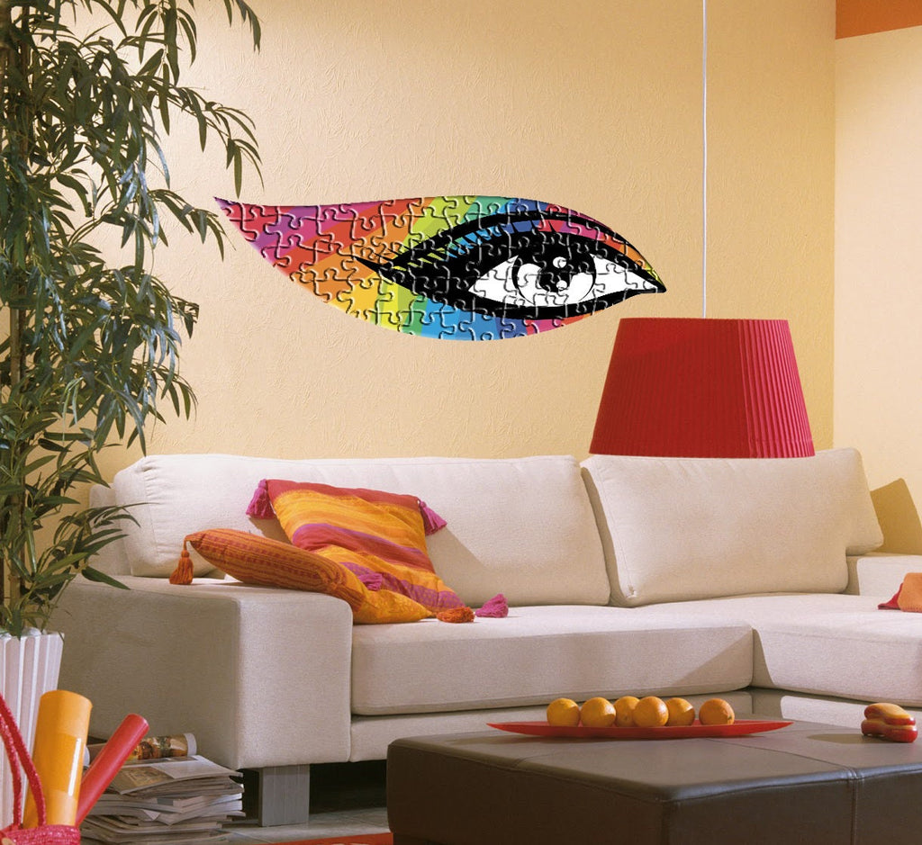 Wall decal art stickers Eye, Wall sticker Rainbow Eye decor, Puzzle vinyl sticker, baby stickers Eye Puzzle decal, evil eye wall decor,GD545