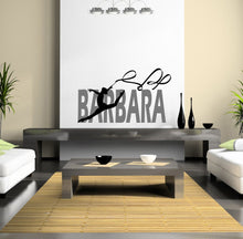 Load image into Gallery viewer, Gymnast Custom name wall decal, personalized sticker, Gymnastic Stickers, wall sticker Dancer decor, Gymnastics dancer vinyl Gym sticker