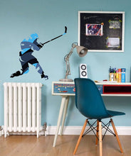 Load image into Gallery viewer, Hockey Player Wall Decal, Personalized Hockey Wall Decal, Player Hockey Shot Vinyl Decal Sticker Kids Bedroom Decor players Bedroom-GD704