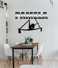 Load image into Gallery viewer, Vinyl Wall Decal Aerial Silk Acrobatics Performance Girl Stickers Large Decor, wall decor living room, boho wall decal-GD706