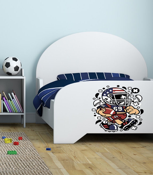 Wall decal art stickers American football, Men's Football Champion Peel and Stick Giant Wall Decal, kids room decor-GD708