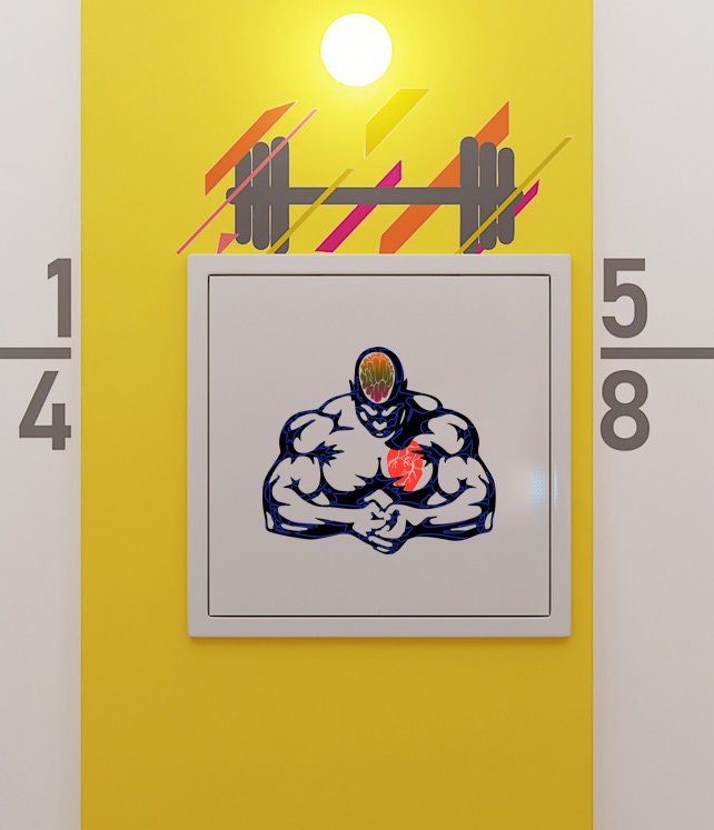 Wall decal Gym art stickers Body-building, Sport wall sticker Athlete decor, Muscle vinyl sticker, Brawn stickers Thews decal- GD552