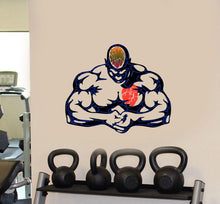 Load image into Gallery viewer, Wall decal Gym art stickers Body-building, Sport wall sticker Athlete decor, Muscle vinyl sticker, Brawn stickers Thews decal- GD552