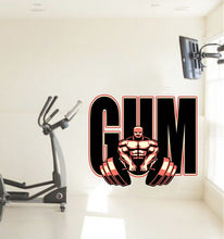 Load image into Gallery viewer, Gym Body-building Thews Wall Decal Sport Wall Decals for Gym - Wall Decal for Home Decor - Hulk with Barbell Decor Stickers- GD553
