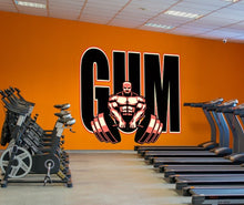 Load image into Gallery viewer, Gym Body-building Thews Wall Decal Sport Wall Decals for Gym - Wall Decal for Home Decor - Hulk with Barbell Decor Stickers- GD553