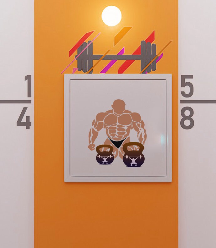 Wall Decal ym Vinyl Poster Body building Motivational Wall Art Workout Fitness Decor Sticker Home Inspirational Sport Mural Removable- GD555