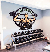 Load image into Gallery viewer, Beast Mode Wall Decal Sign, Barbell Vinyl Sticker Gym Quote Fitness Poster Motivational Decor Gifts Workout Wall Decor Crossfit Wall Art-