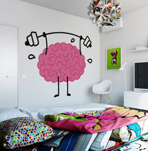 Load image into Gallery viewer, Brain Muscle Barbell Wall Decal, Sport wall sticker Brain decor, Muscle vinyl sticker,Muscle Brain Wall sticker-GD558