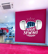 Load image into Gallery viewer, Wall decal Gym art stickers Body-building, Sport wall sticker Dumbbell decor, Muscle vinyl sticker, Brawn stickers decal Barbell Weight