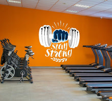 Load image into Gallery viewer, Wall decal Gym art stickers Body-building, Sport wall sticker Dumbbell decor, Muscle vinyl sticker, Brawn stickers decal Barbell Weight