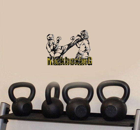 Vinyl Wall Decal Fight Club Kickboxing MMA Fighters Gym Sports Stickers Mural Large Decor, Boxing MMA stickers decal Fight - GD560