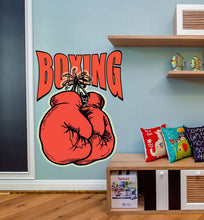 Load image into Gallery viewer, Vinyl Wall Decal Sport Boxing Gloves Customize Fighter Gym Stickers Decor Wall Decal Boxing Gloves Gym Sports Fighting Martial Arts -GD566