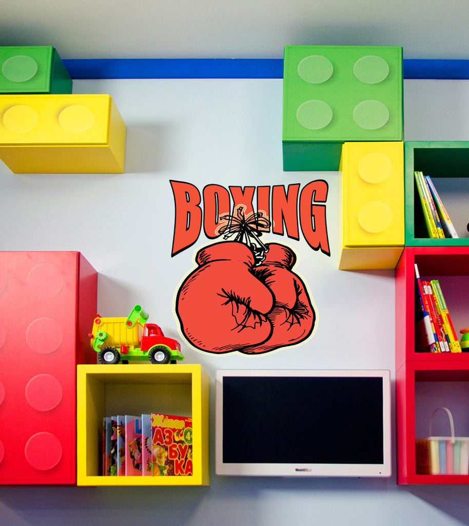 Vinyl Wall Decal Sport Boxing Gloves Customize Fighter Gym Stickers Decor Wall Decal Boxing Gloves Gym Sports Fighting Martial Arts -GD566