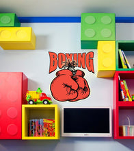 Load image into Gallery viewer, Vinyl Wall Decal Sport Boxing Gloves Customize Fighter Gym Stickers Decor Wall Decal Boxing Gloves Gym Sports Fighting Martial Arts -GD566