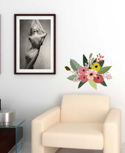 Load image into Gallery viewer, Red Rose Sticker-Custom Name Wall Decal - Rose Decals for Wall -Bathroom Flower Decor (Boho Wall Decals Peel and Stick) GD569